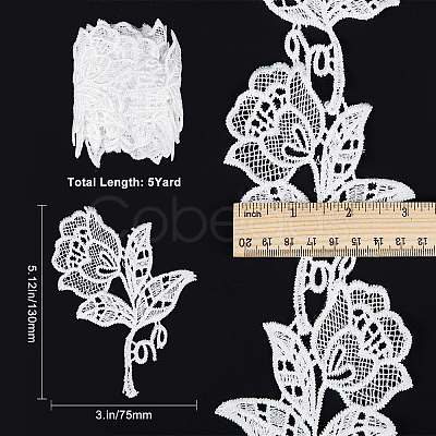 Gorgecraft Polyester Lace Trim SRIB-GF0001-21B-1