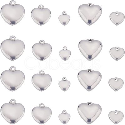 Unicraftale 20Pcs 5 Style 304 Stainless Steel Charms STAS-UN0026-92-1