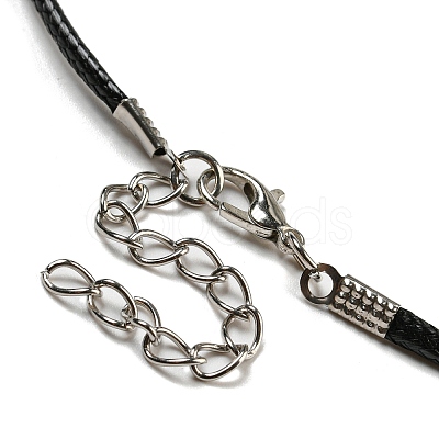 Waxed Cord Necklaces NJEW-P310-03P-1