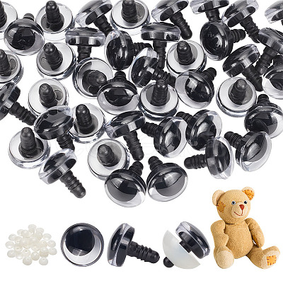 PandaHall Elite 40 Sets Plastic Doll Craft Eyes DIY-PH0022-51-1