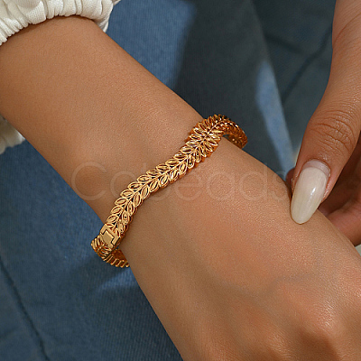 Real 18K Gold Plated Brass Bangles AJ8200-2-1