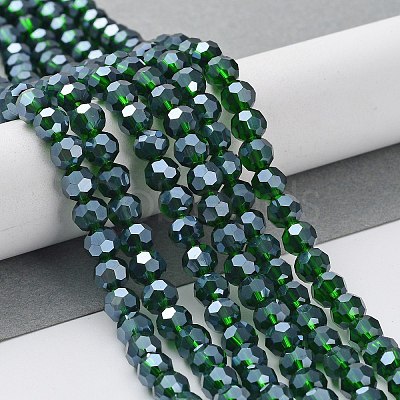 Electroplate Glass Bead Strands EGLA-R015-6mm-17-1