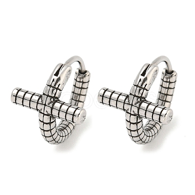 316 Surgical Stainless Steel Hoop Earrings EJEW-D096-14D-AS-1