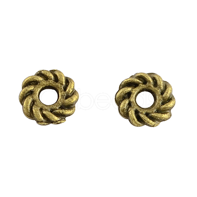 Tibetan Style Alloy Donut Spacer Beads X-TIBEB-3713-AB-FF-1