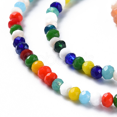 Faceted Glass Beads Strands GLAA-S197-001A-A01-1