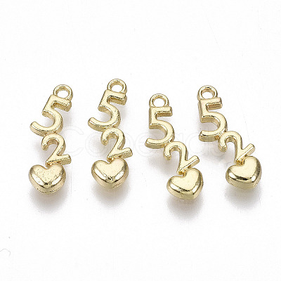 Rack Plating Alloy Charms for Valentine's Day PALLOY-S132-168-RS-1