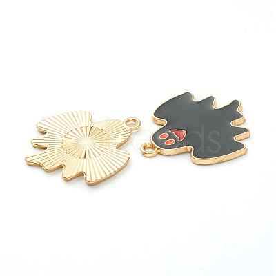 Alloy Enamel Pendants ENAM-M044-08LG-B-1