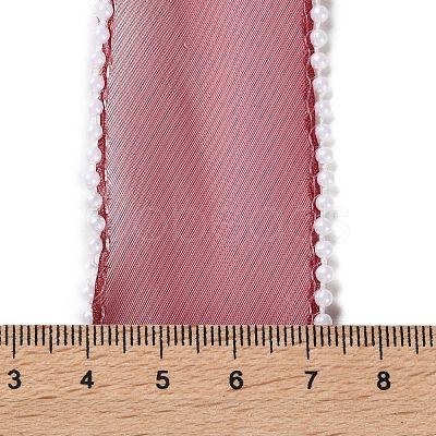 5 Yards ABS Pearl Edged Mesh Ribbon for Bowknot Making OCOR-B004-01A-03-1