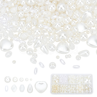 PandaHall Elite 689Pcs 10 Style Imitated Pearl Acrylic Beads OACR-PH0001-71-1