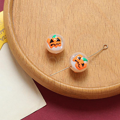 Halloween Resin Imitation Pearl Beads HAWE-PW0001-173A-1