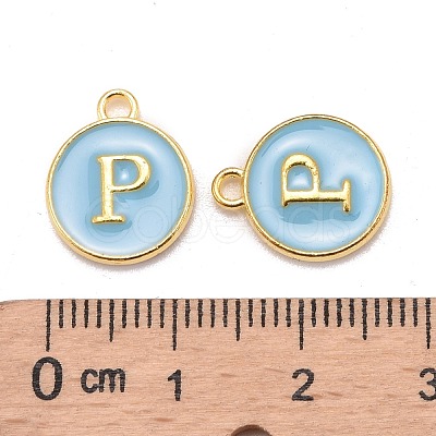 Golden Plated Alloy Enamel Charms X-ENAM-S118-04P-1