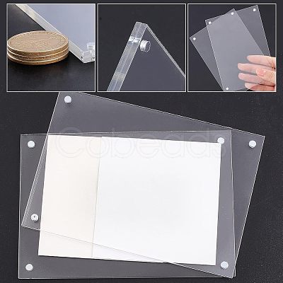 Nbeads 4Pcs 2 Style Acrylic Commodity Label Display ODIS-NB0001-24-1