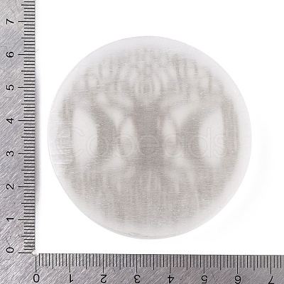 Flat Round Natural Selenite Slice Coasters DJEW-C015-02D-1