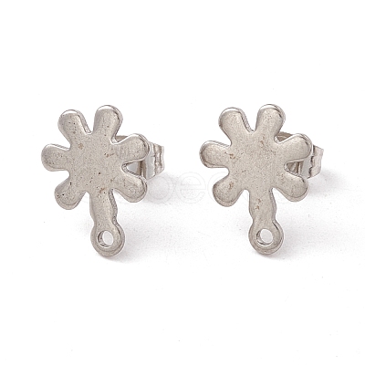 Non-Tarnish 201 Stainless Steel Stud Earring Findings STAS-G266-14P-1