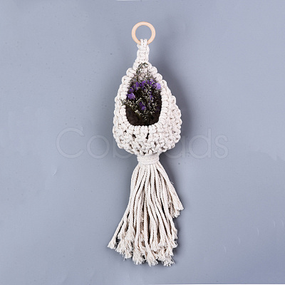 Polycotton(Polyester Cotton) Tassel Big Pendants Decorations FIND-T035-13N-1