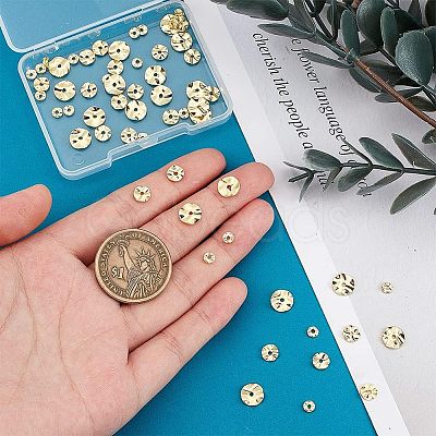 PandaHall Elite 60Pcs 3 Style 18K Gold Plated Brass Spacer Beads KK-PH0009-51-1