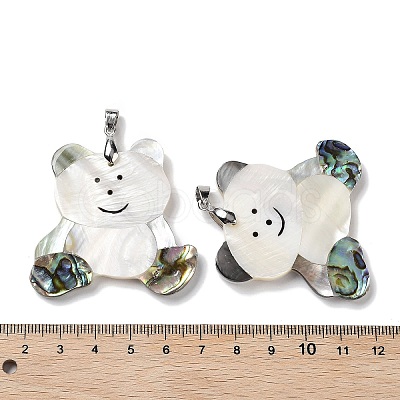 Natural Paua Shell & Black Lip Shell & White Shell Pendants FIND-A041-02J-P-1