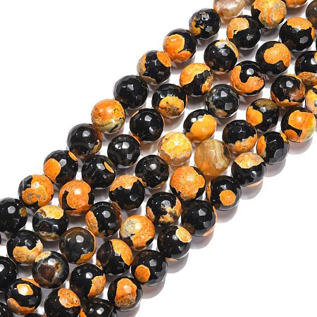 Natural Agate Beads Strands G-G056-10mm-G-1