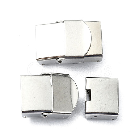 201 Stainless Steel Watch Band Clasps STAS-C089-05C-P-1