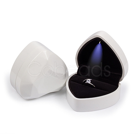 Heart Shaped Plastic Ring Storage Boxes CON-C020-01D-1