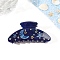 Moon & Star Pattern Acrylic Claw Hair Clips, Hair Accessories for Women & Girls, Marine Blue, 50x105mm