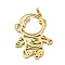 304 Stainless Steel Pendants, with Jump Rings, Laser Cut, Astronaut Charm, Golden, 27x20.5x1mm, Hole: 3mm