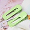 Macaron Color Alloy Alligator Hair Clips, Hollowed Hair Accessories for Girls Women, Rectangle, Pale Green, 60x23mm