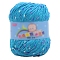 Polyester Yarn, Tweed Yarn, for Sweater Hat, for Knitting Crochet Supplies, Deep Sky Blue, 2mm, about 87.49 Yards(80m)/Skein