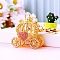 Heart Pumpkin Car Alloy Rhinestone Keychain, Korean Version Women's Bag Pendant Keychain, Light Rose, 10x5cm