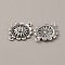 Tibetan Style Alloy Connector Rhinestone Settings, Flower, Antique Silver, Fit for 2.2mm Rhinestone, 28x21x3mm, Hole: 1.4mm