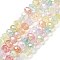 Crack Glass Beads Strands, Faceted, Round, Colorful, 6x5~5.5mm, Hole: 1mm, about 83pcs/strand, 16.50''(41.9cm)