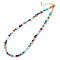 Summer Bohemian Synthetic Turquoise Beaded Necklace for Women, show in picture