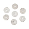 Rack Plating Flat Round Brass Beads, Lead Free & Cadmium Free, Platinum, 6x0.4mm, Hole: 1mm