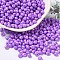 6/0 Opaque Baking Paint Glass Seed Beads, Teardrop, Medium Purple, 4.5~5x4x3~3.5mm, Hole: 0.9mm, about 5625Pcs/Pound