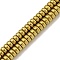 Electroplated Synthetic Non-magnetic Hematite Beads Strands, Disc, Heishi Beads, Golden Plated, 4.5x2mm, Hole: 1mm, about 189~191pcs/strand, 15.55''~15.83''(39.5~40.1cm)