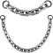 CHGCRAFT 2Pcs 2 Style Acrylic Chain Purse Bag Handle, with Zinc Alloy Spring Gate Rings, Bag Strap Replacement Accessories, Gunmetal, 1pc/style