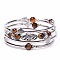 Bohemian Multi-Layered Natural Tiger Eye Wrap Bracelet Women's Jewelry, show in picture