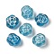 Transparent Lampwork Beads, Rose, Deep Sky Blue, 13x8mm, Hole: 1mm, about 65~75pcs/100g