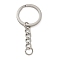 304 Stainless Steel Split Key Rings, Stainless Steel Color, 51mm