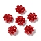 Synthetic Coral Beads, Dyed, Flower, Red, 17.5x9mm, Hole: 1.4mm