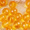 Transparent Acrylic Beads, Round, Gold, 12mm