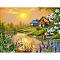 Scenery DIY Diamond Painting Kit, Including Resin Rhinestones Bag, Diamond Sticky Pen, Tray Plate and Glue Clay, Colorful, 400x400mm