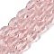 Transparent Glass Beads Strands, Faceted, Teardrop, Misty Rose, 15x10mm, Hole: 1.6mm, about 46~48pcs/strand, 27.95 inch(71cm)