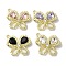 Butterfly Rack Plating Alloy Pendants, with Rhinestone, Cadmium Free & Nickel Free & Lead Free, Mixed Color, Golden, 21x23x4mm, Hole: 1.8mm