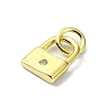 Brass Micro Pave Claer Cubic Zirconia Charms KK-H475-50G-07-2