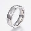 304 Stainless Steel Couple Rings RJEW-G082-05P-5
