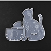 Cat Shape Floating Shelf DIY Silicone Mold DIY-K067-01-4