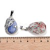 Synthetic Mixed Stone Teardrop Pendants G-G112-03P-3