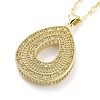 Brass Pendant Necklaces NJEW-B101-04G-03-1