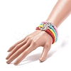 4Pcs 4 Colors Polymer Clay Heishi Surfer Stretch Bracelets Set BJEW-JB08758-6